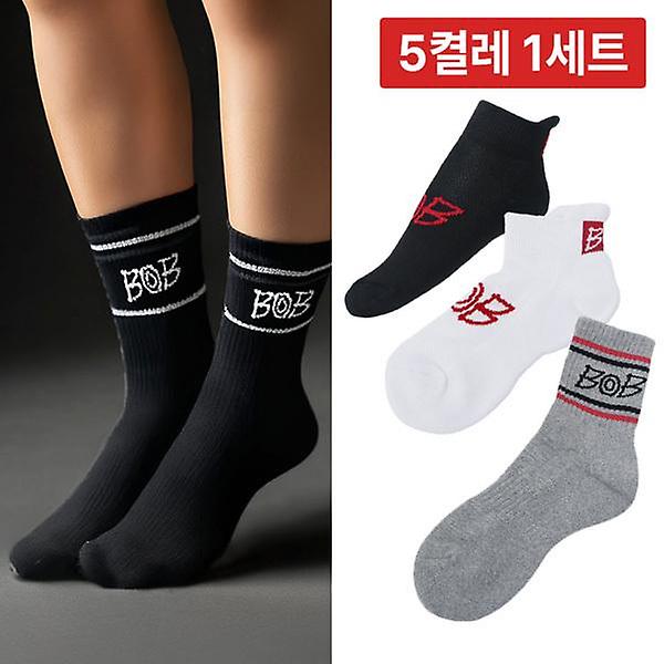  [5켤레1세트] BOB GOLF 남성 여성 골프 양말 단목/중목/장목 모음전 택 1
