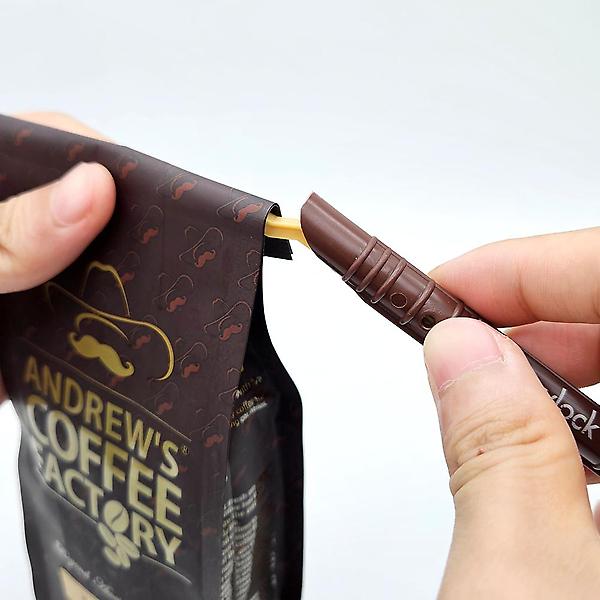  애니락 브라운 x 5P 커피 봉투 보관 간식 비닐 밀봉집게 클립