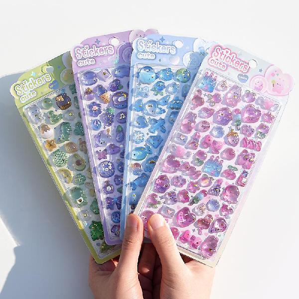  컬러 물방울 드롭 스티커 4종세트