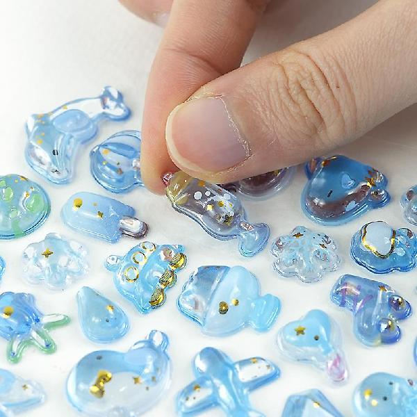  컬러 물방울 드롭 스티커