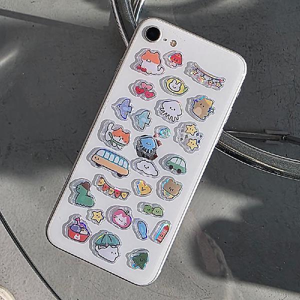  홀로그램 젤리 스티커 ver2_4종세트