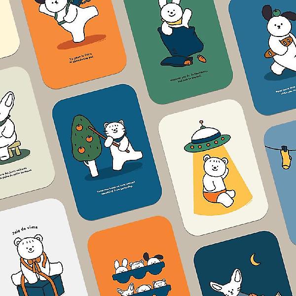  꼬망 엽서 세트