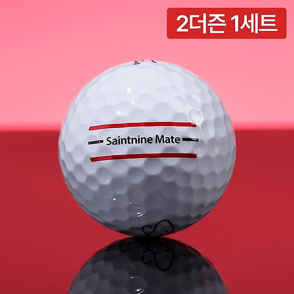  [2더즌 1세트] 세인트나인 3피스 골프공 우레탄 비거리 고반발 트리플퍼팅라인 멘탈메이트 골프볼