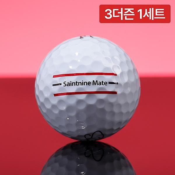  [3더즌 1세트] 세인트나인 3피스 골프공 우레탄 비거리 고반발 트리플퍼팅라인 멘탈메이트 골프볼