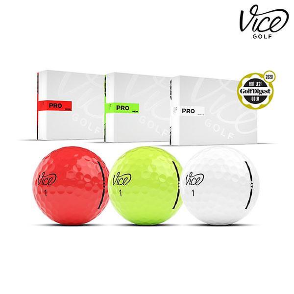  바이스골프 VICE PRO 3피스 우레탄 골프공 비거리 퍼팅라인 골프볼