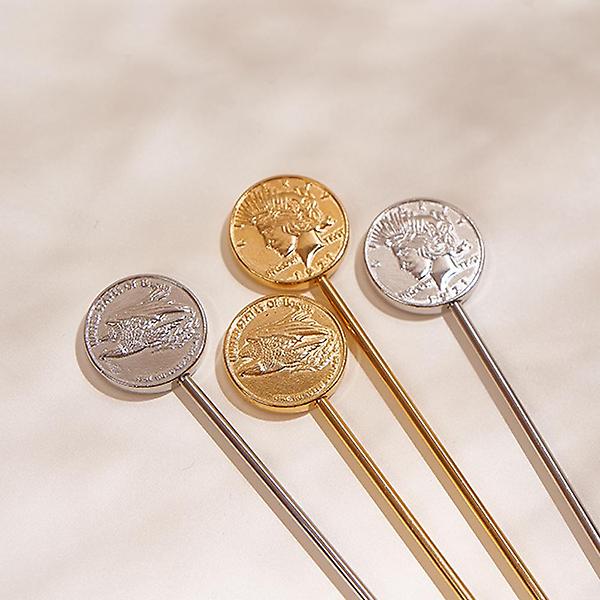  보겐 원형 동전 사각 머들러 4종 카페 음료 커피 롱스틱