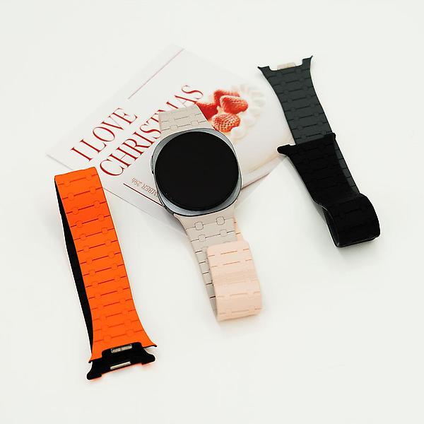  갤럭시워치8 40 44 46mm 마그네틱 투톤 실리콘 스트랩