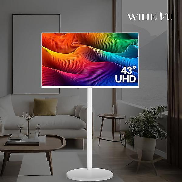  와이드무빙뷰 화이트에디션 삼탠바이미 셋트 109cm(43인치) UHD 4K 스마트 이동식 TV +스피커 증정