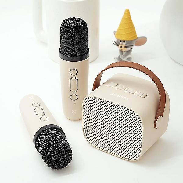  스마텍 무선 블루투스 노래방 듀엣 미니 마이크&스피커세트 STMC-4200