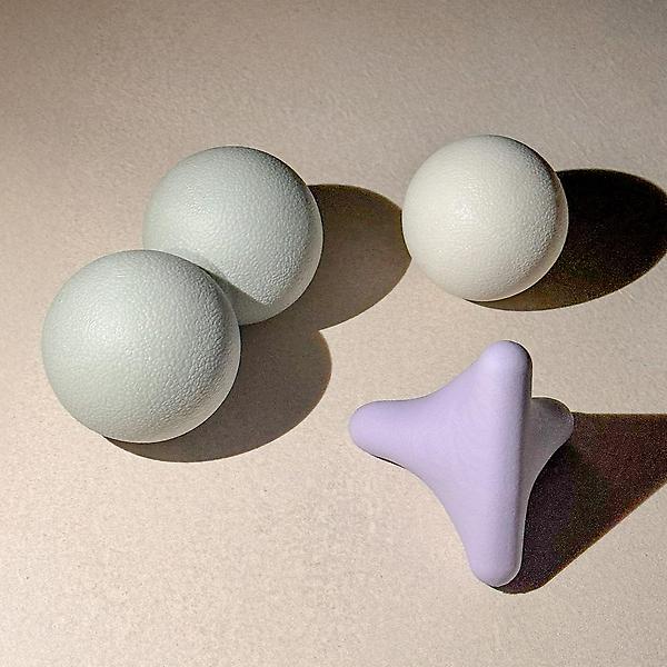  라라애플 마사지볼 3종 세트 싱글 땅콩 포인트 지압 근막 이완 마사지