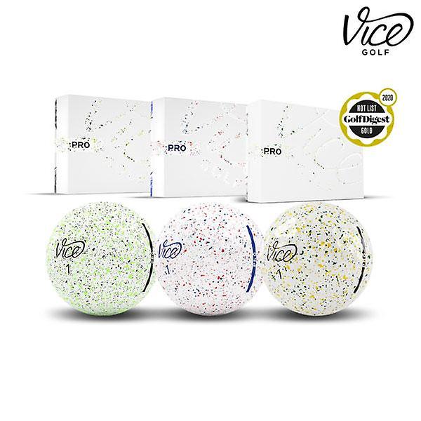  바이스골프 VICE PRO DRIP 3피스 우레탄 골프공 비거리 퍼팅라인 컬러 골프볼