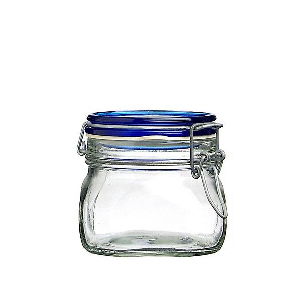 보르미올리 피도 밀폐용기(블루) 500ml 유리병 잼병 원두보관