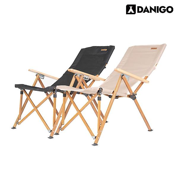  [다니고] 캠핑의자 감성우드 롱 릴렉스 리클라이너 체어