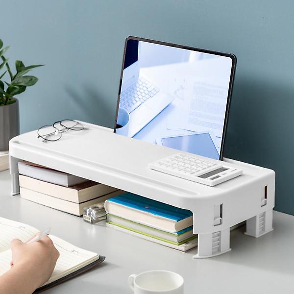  [브리즈홈]4단 높이조절 모니터받침대(화이트)