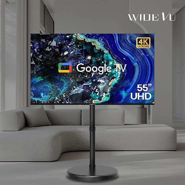  와이드무빙뷰 블랙에디션 139cm(55인치) 구글 UHD QLED스마트TV 대형 이동식스탠드 삼탠바이미