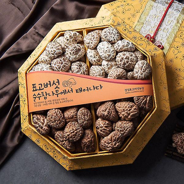  [무농약 경성표고버섯] 프리미엄 팔각 흑/백화고 2종세트