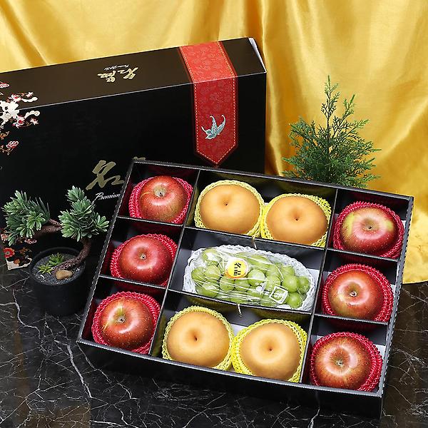 [자연예서] 명품 혼합 2호 과일선물세트(사과6+배4+샤인머스켓1)