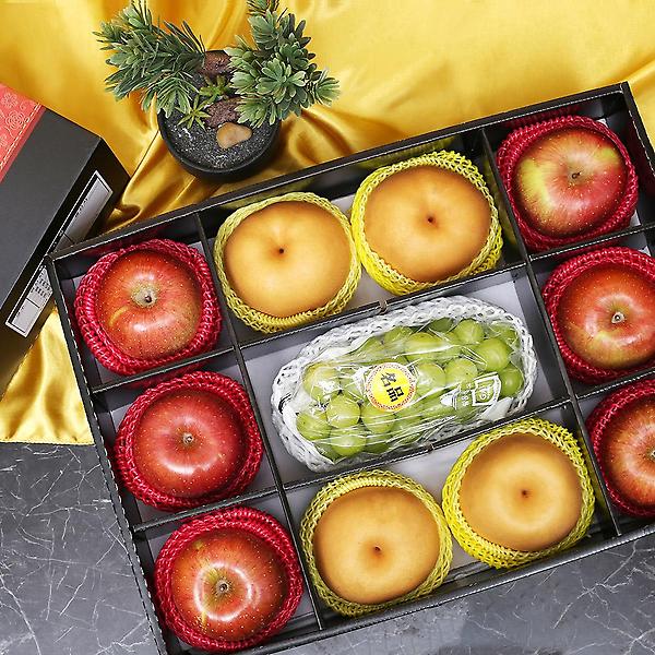  [자연예서] 명품 혼합 2호 과일선물세트(사과6+배4+샤인머스켓1)