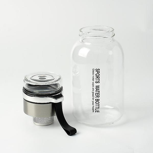  [로하티] 내열유리 티보틀 파우치 세트 휴대물병 실버