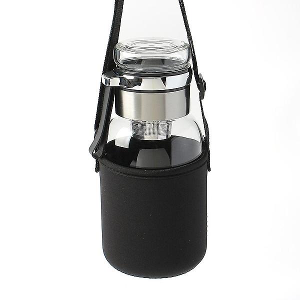  [로하티] 내열유리 티보틀 파우치 세트 휴대물병 실버