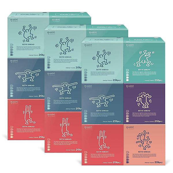  키스해링 오브제 미용티슈 250매 6입 x 1팩