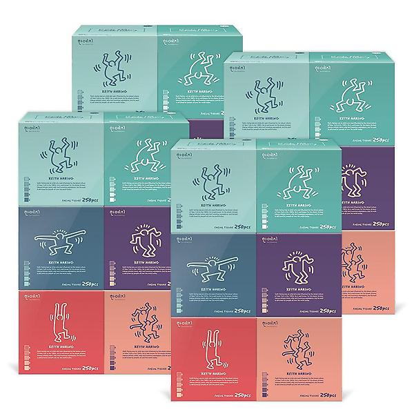  키스해링 오브제 미용티슈 250매 6입 x 1팩