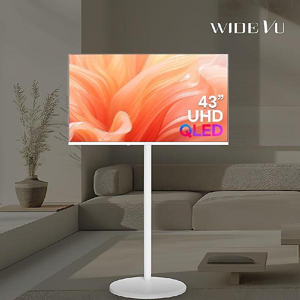  와이드무빙뷰 화이트에디션 삼탠바이미 셋트 QLED 109cm(43인치) 4K UHD 스마트 이동식 TV+스피커 증정