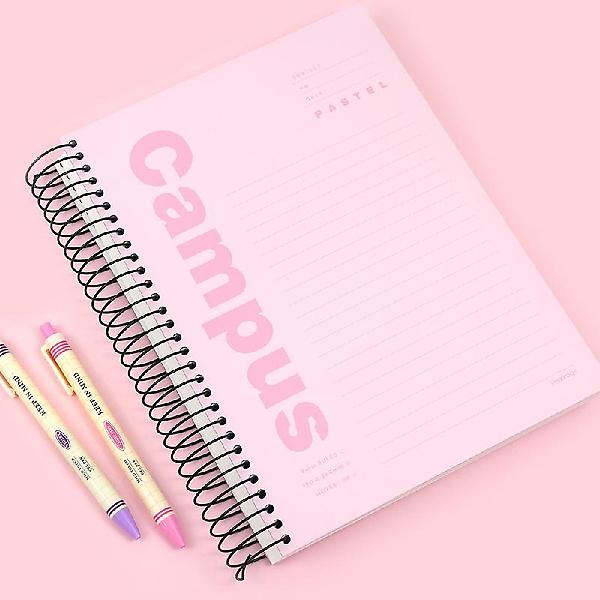  파스텔 캠퍼스 두꺼운노트