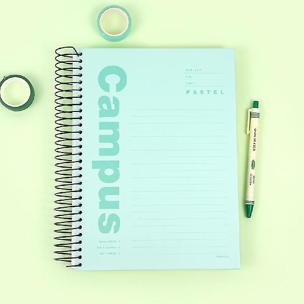  파스텔 캠퍼스 두꺼운노트