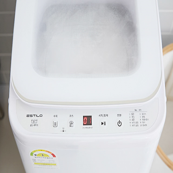 [에스틸로/ILW-300BHW] 소형 미니 삶음 아기 세탁기 3Kg 퓨어 화이트