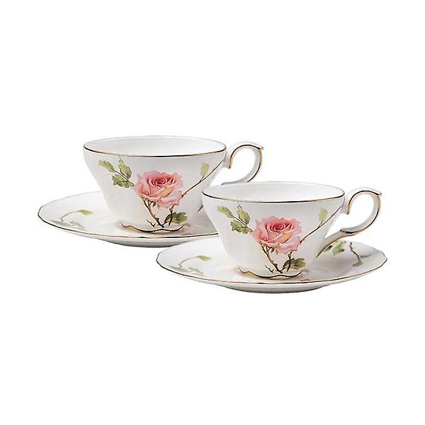  고원 로즈가든 골드림 도자기 찻잔세트 L 250ml 2인조