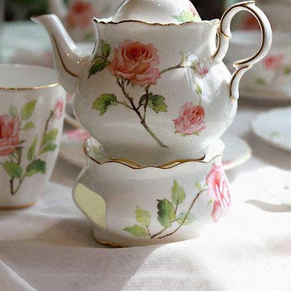  고원 로즈가든 골드림 도자기 티워머 S