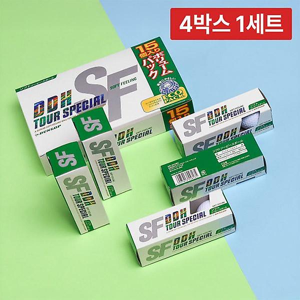  쇼핑백/4박스총60구/던롭 2피스 골프공 DDH 소프트필링 III 15구 비거리 장타 골프볼