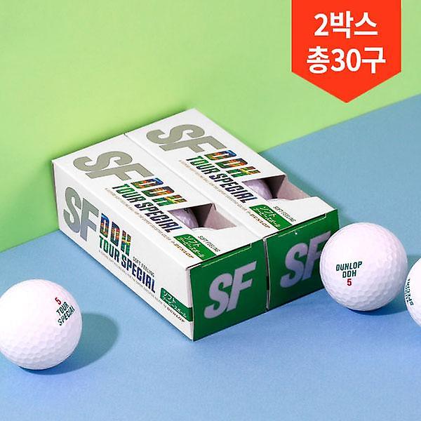  2박스 총30구/던롭 2피스 골프공 DDH 소프트필링 III 15구 비거리 장타 골프볼