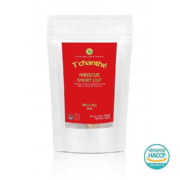  티샹떼 허브차 히비스커스티(숏컷) 25티백 1.5g 허브티 아이스티