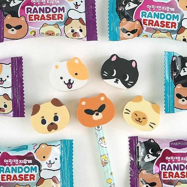  랜덤 연필캡 지우개 30탄  랜덤6개세트