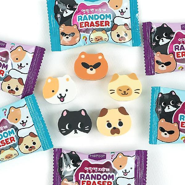  랜덤 연필캡 지우개 30탄  랜덤6개세트