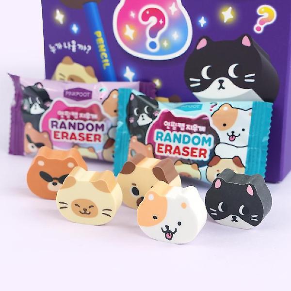  랜덤 연필캡 지우개 30탄  랜덤6개세트