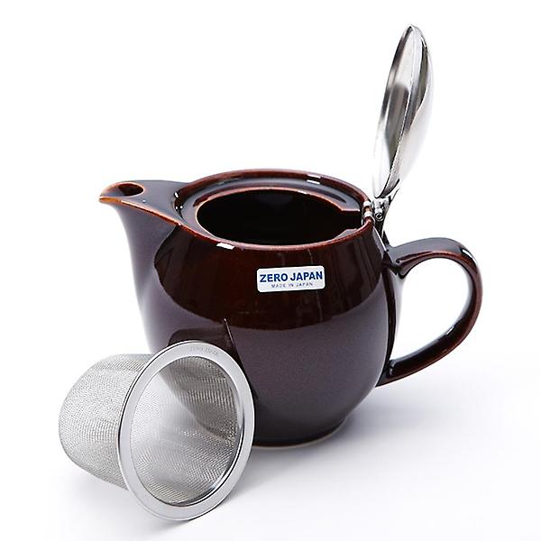  제로재팬 티포트 라운드 450ml 안티크브라운 (BBN-02ABR) 도자기 티팟세트