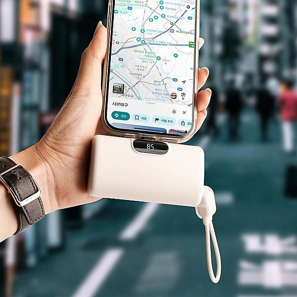  스마텍 스트랩 케이블 고속 충전 C타입 미니 도킹형 보조배터리 10000 STPB-MB100