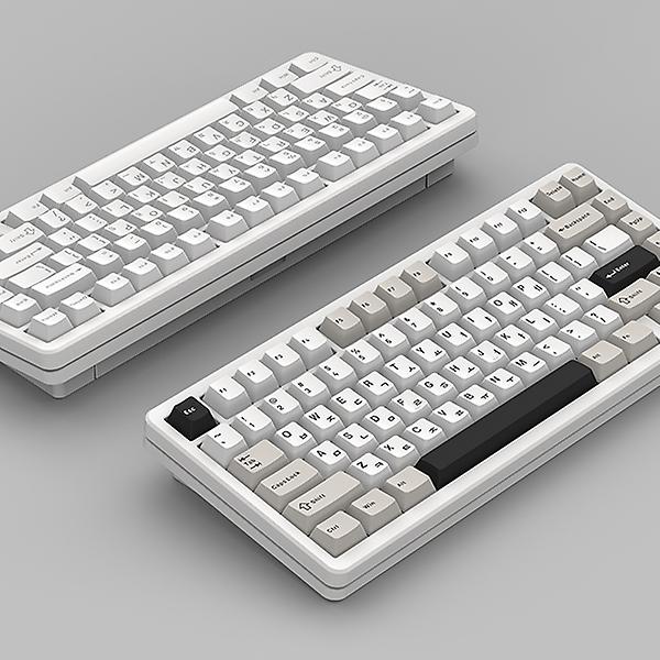 SPM 조약돌75 유무선 게이밍 기계식 키보드, 퓨어 화이트