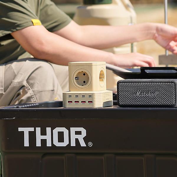  버티탭 버티컬 아웃도어 10M 고용량 릴선 리드선 13구 캠핑연장선 작업선 릴콘센트 캠핑전기선