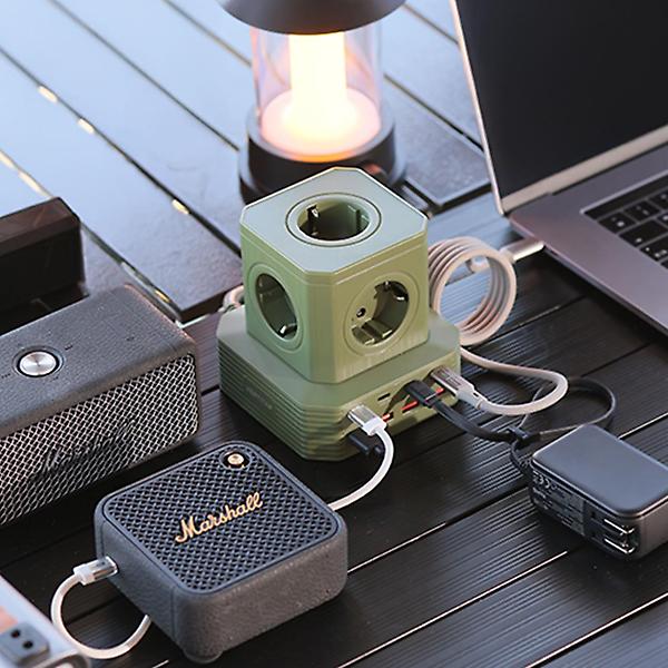  버티탭 버티컬 아웃도어 10M 고용량 릴선 리드선 13구 캠핑연장선 작업선 릴콘센트 캠핑전기선