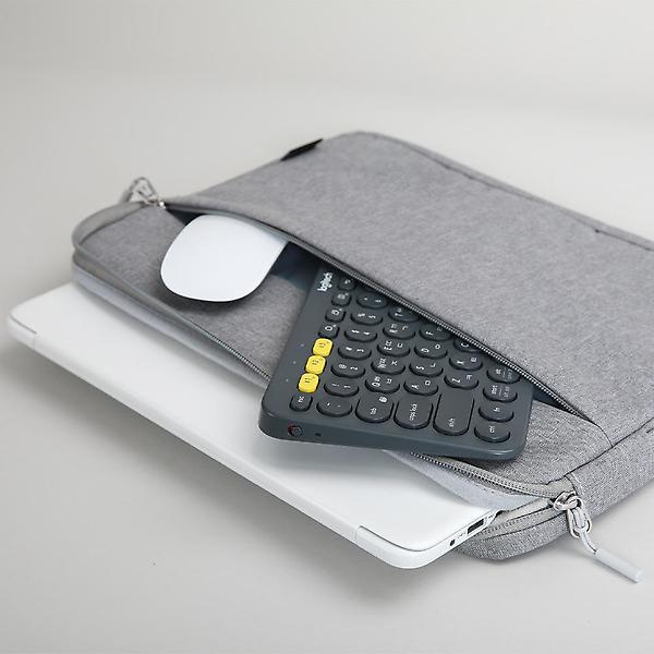  뉴핸들 노트북파우치 가방 맥북 LG 그램 삼성 직장인 업무용 블랙 L(15-16)