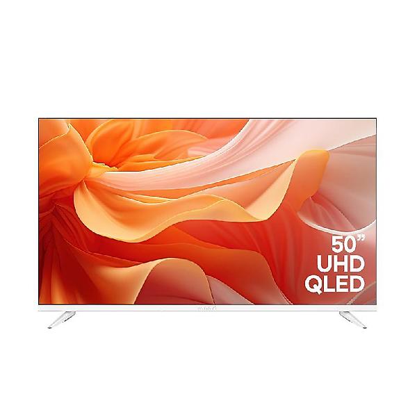  와이드뷰 QLED 127cm(50인치) UHD 4K TV 화이트색상 구글 스마트TV QWGE50UT1 단품