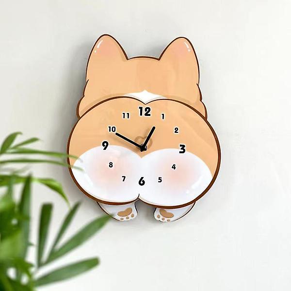  (주문제작) 홈테리어 코기 강아지 인테리어 무소음 벽시계