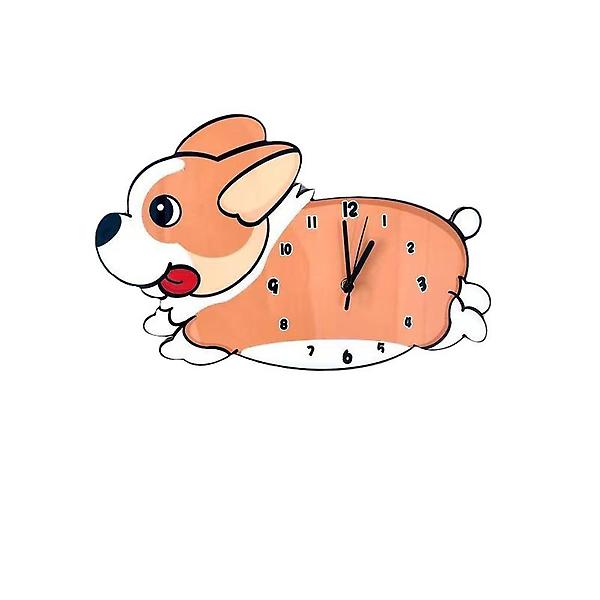  (주문제작) 홈테리어 코기 강아지 무소음 벽시계