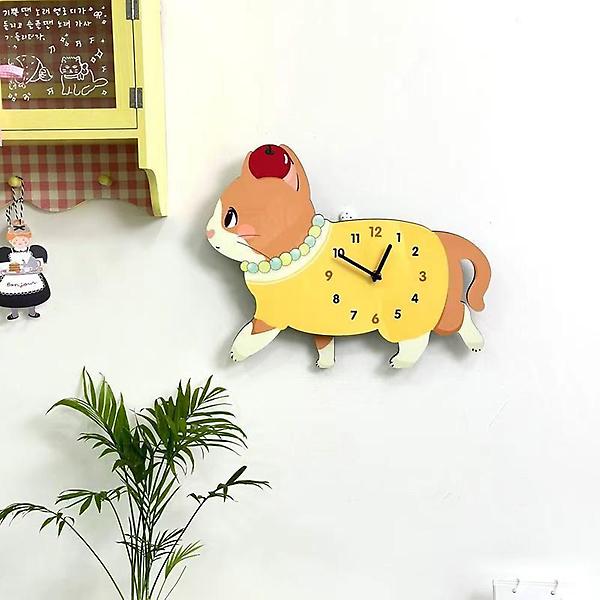 (주문제작) 홈테리어 무소음 아날로그 고양이 디자인 벽시계