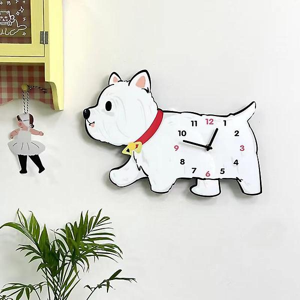  (주문제작) 홈테리어 강아지 디자인 캐릭터 무소음 벽시계