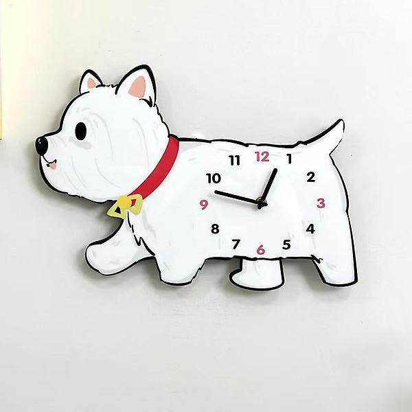  (주문제작) 홈테리어 강아지 디자인 캐릭터 무소음 벽시계